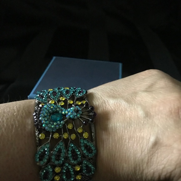 JTV Peacock Bracelet w/stunning Gems - Picture 4 of 6